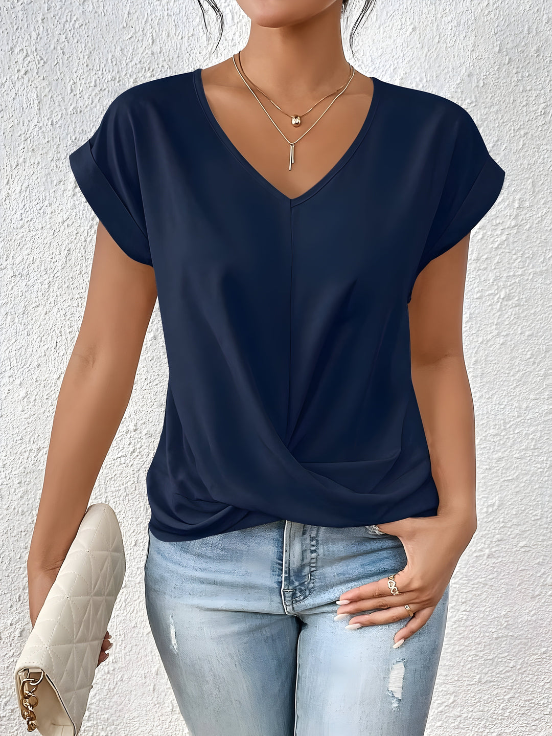 The Maia Elysian | Women’s Twist Front V-Neck Top