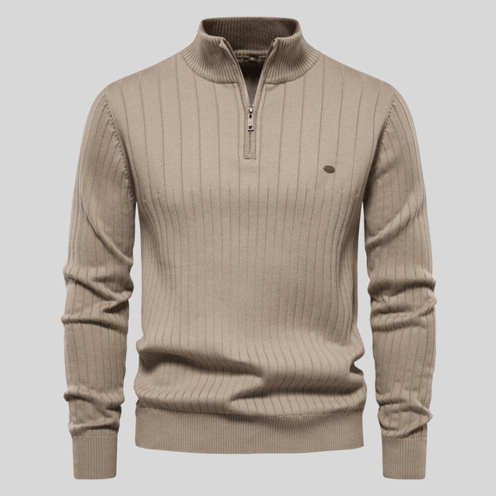 The Archie Regent | Men’s Spring Half-Zip Ribbed Sweater