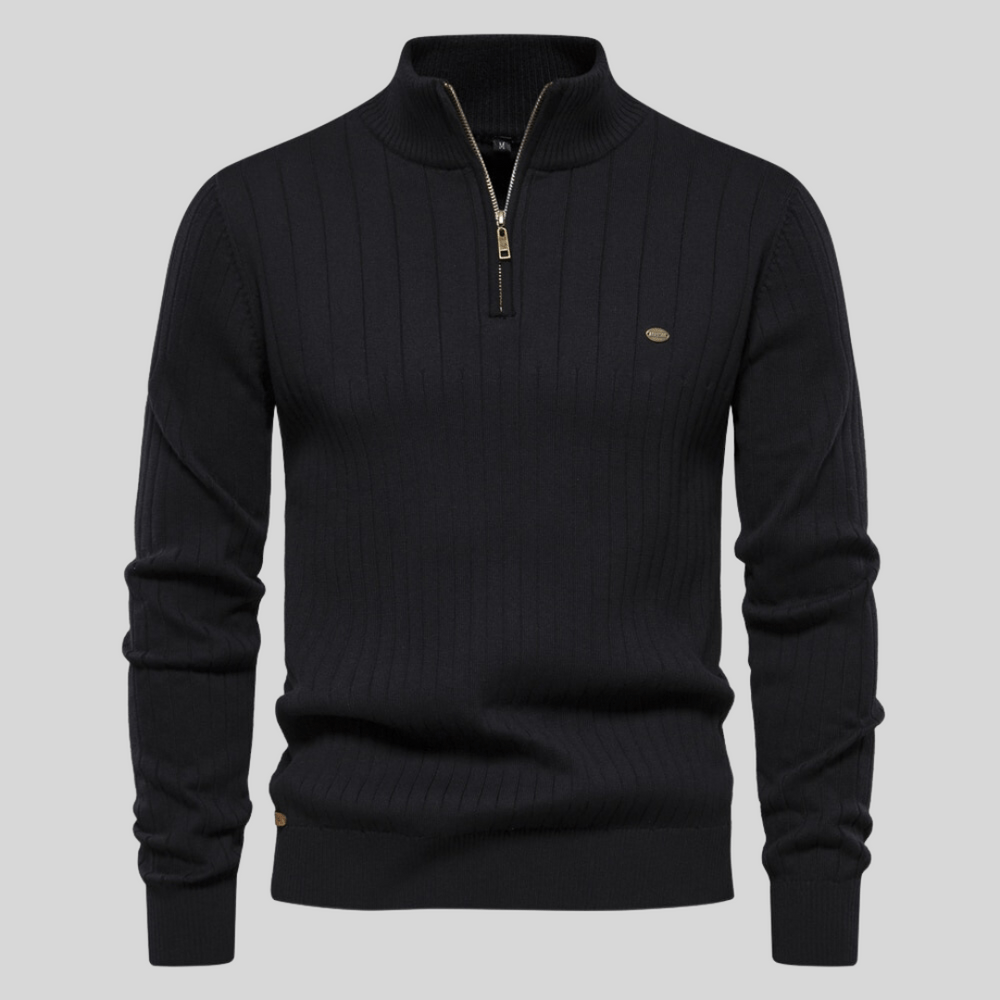 The Archie Regent | Men’s Spring Half-Zip Ribbed Sweater