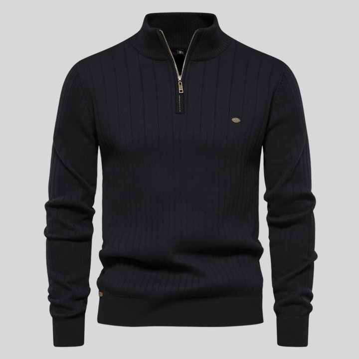 The Archie Regent | Men’s Spring Half-Zip Ribbed Sweater
