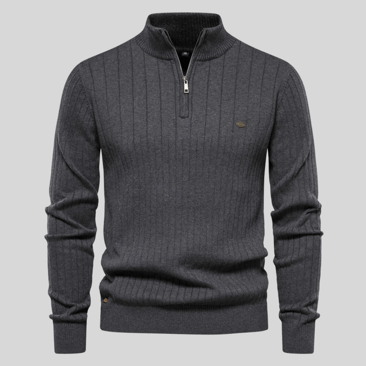 The Archie Regent | Men’s Spring Half-Zip Ribbed Sweater