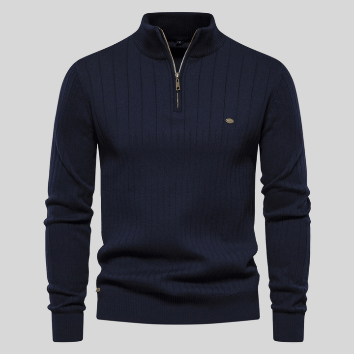 The Archie Regent | Men’s Spring Half-Zip Ribbed Sweater