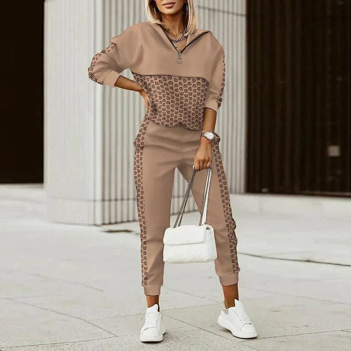 The Zara Sovereign | Women’s Modern Casual Zipper Top Tracksuit