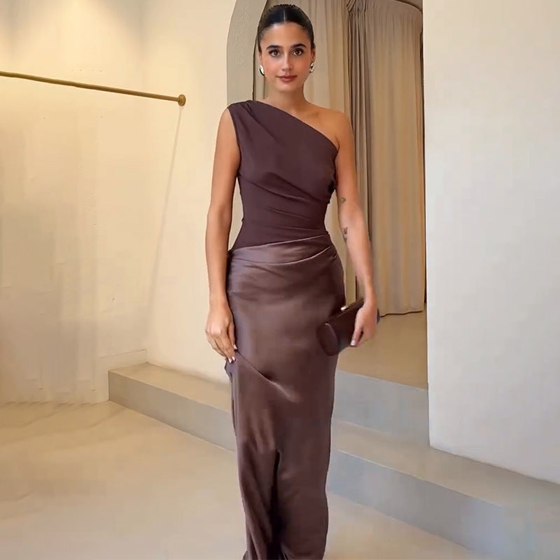 The Nikkie Serenity | Elegant One-Shoulder Maxi Dress