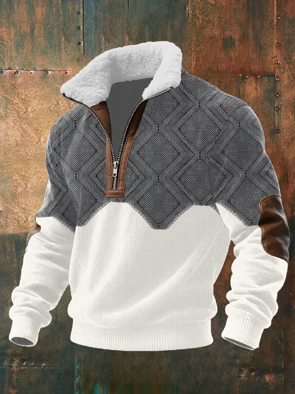 The Ibrahima Heritage | Men’s Fleece-Lined Quarter-Zip Sweater
