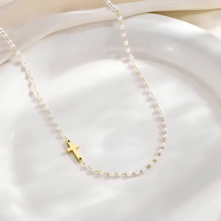 Cross and Pearl Set