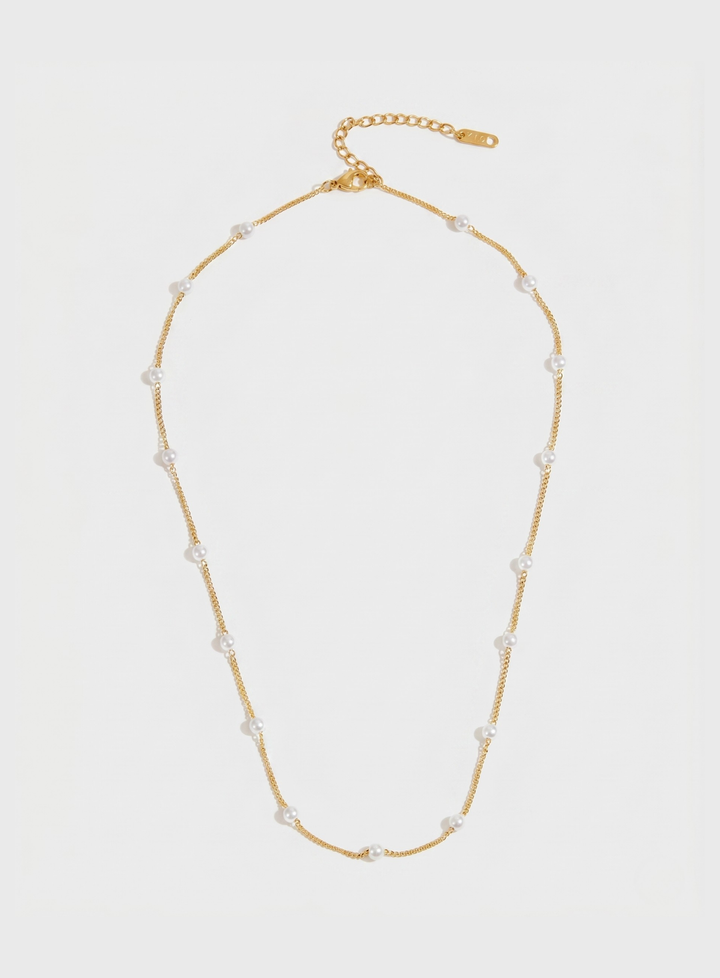 Pearl Line Necklace