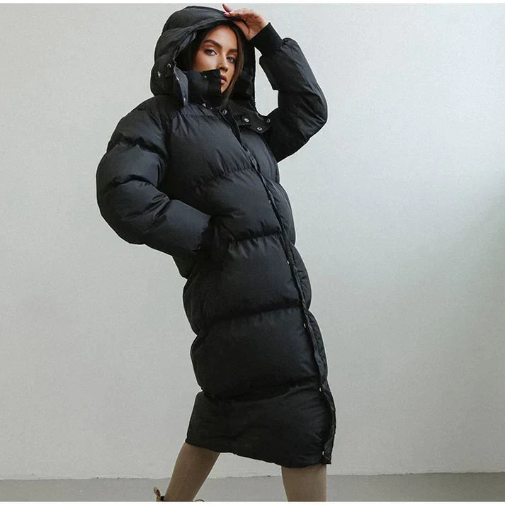 The Carla Arctic | Women’s Longline Hooded Puffer Coat