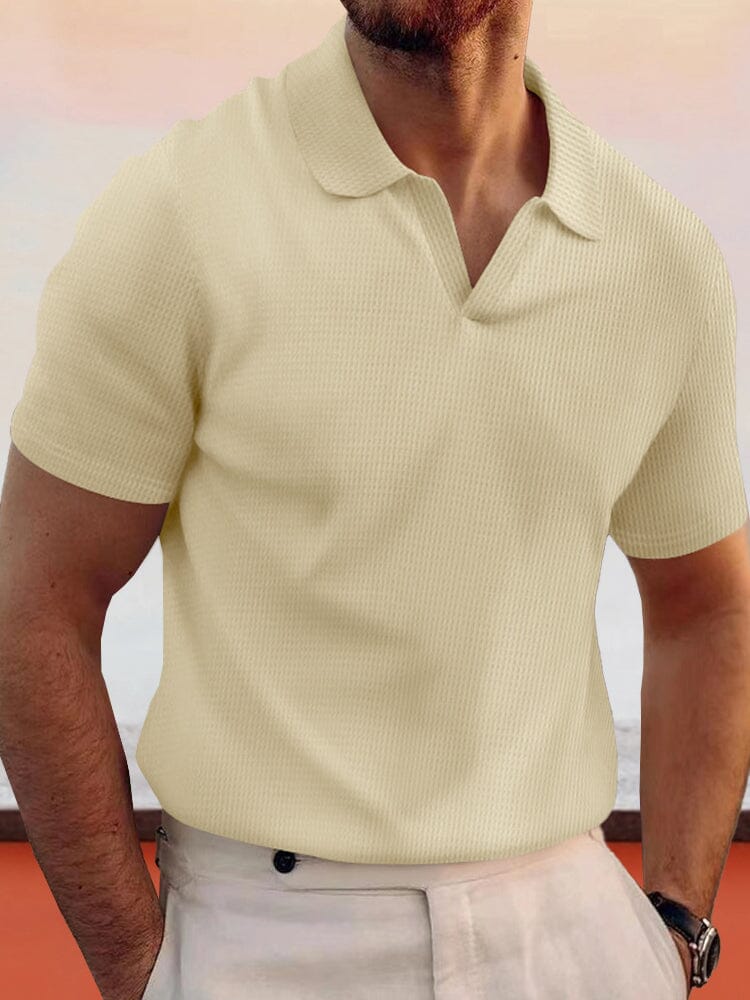 The Caspian Heritage | Waffle Texture Lapel Shirt