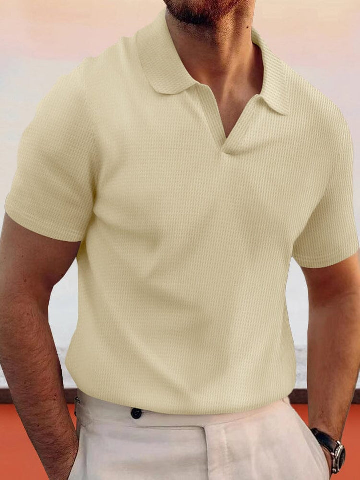 The Caspian Heritage | Waffle Texture Lapel Shirt