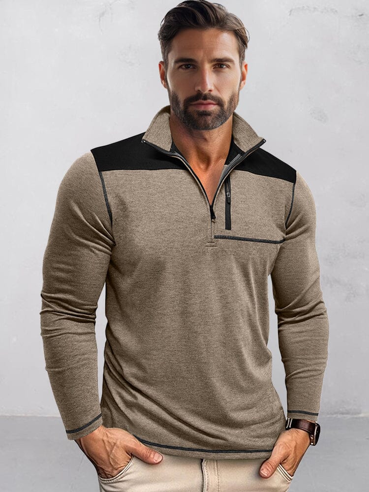 The Sebastian Polo | Textured Colour-Block Shirt