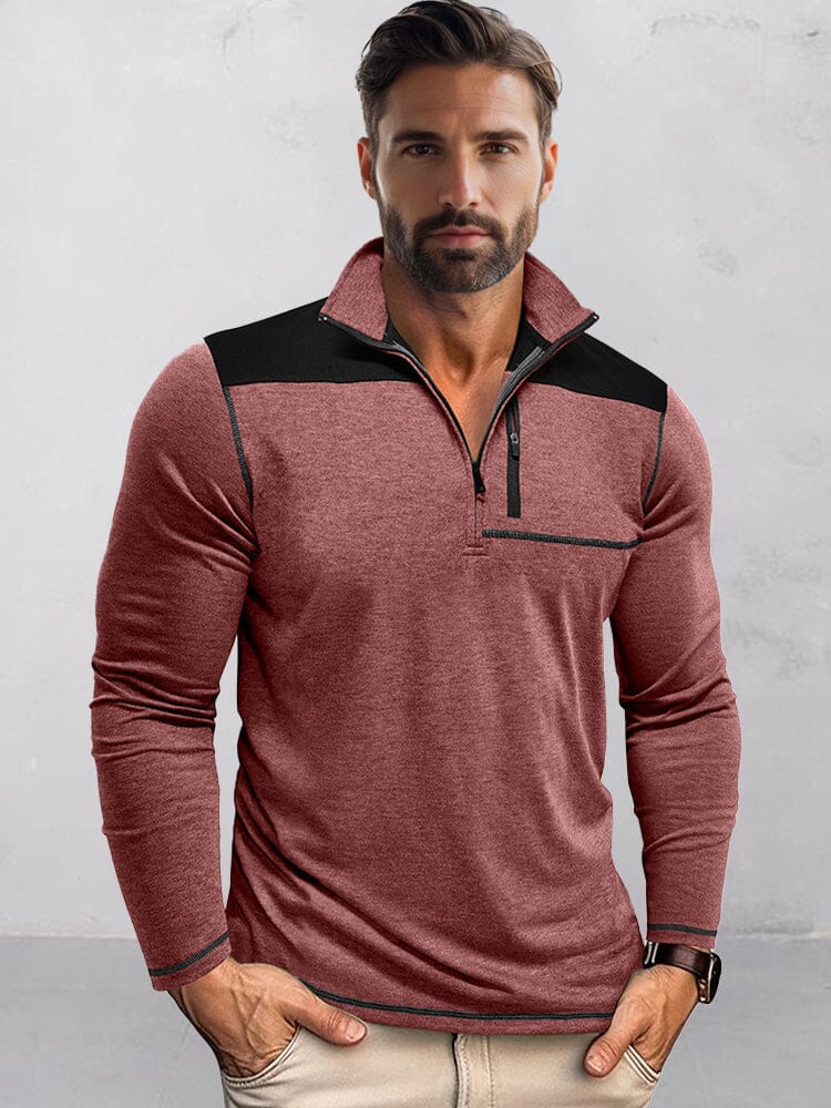 The Sebastian Polo | Textured Colour-Block Shirt