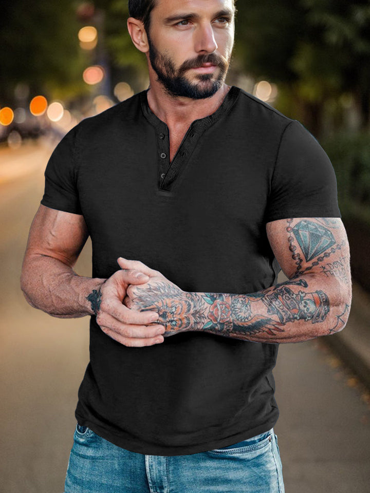 The Alaric Henley | Men’s Athleisure T-Shirt