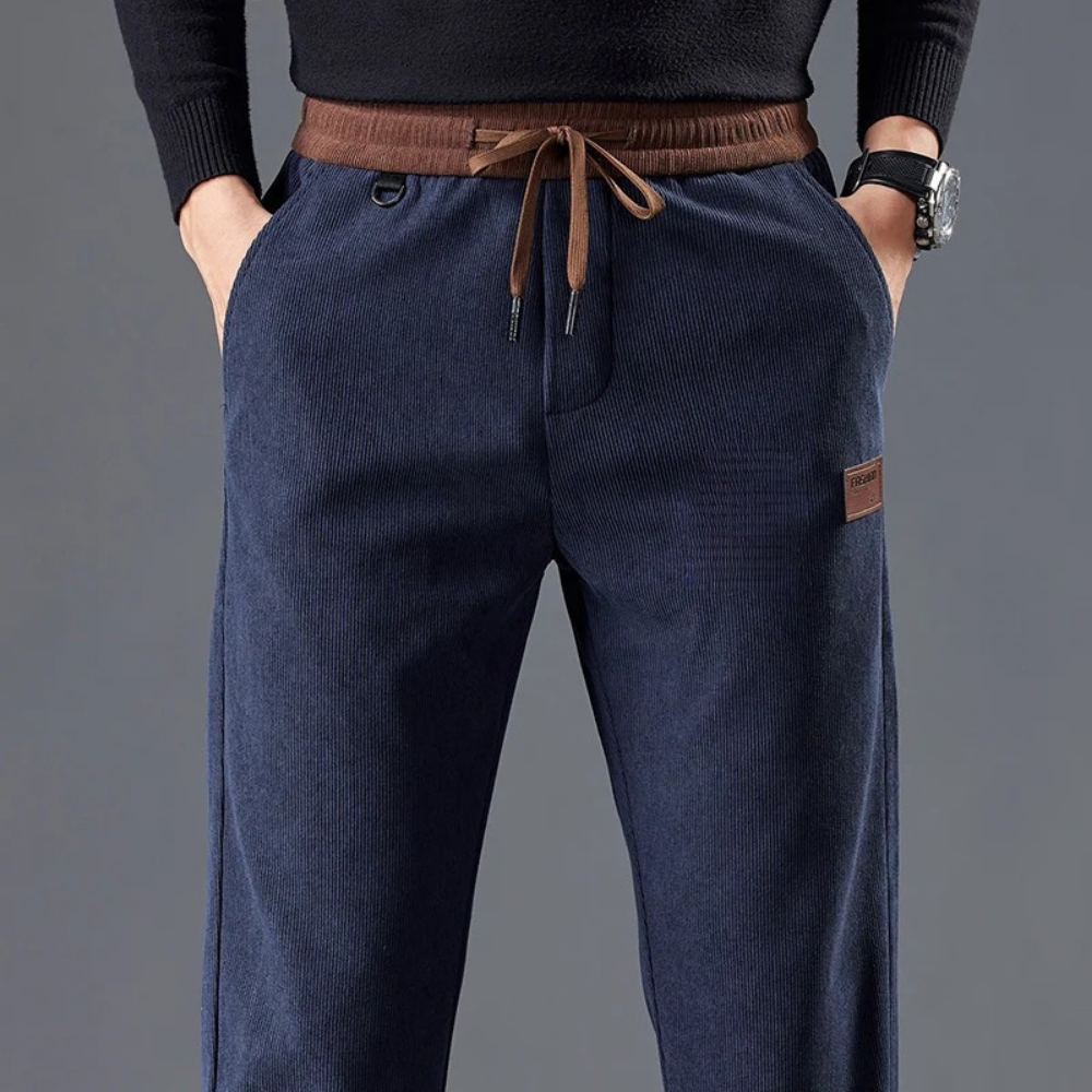 The Harriman Cord | Textured Straight-Leg Trousers