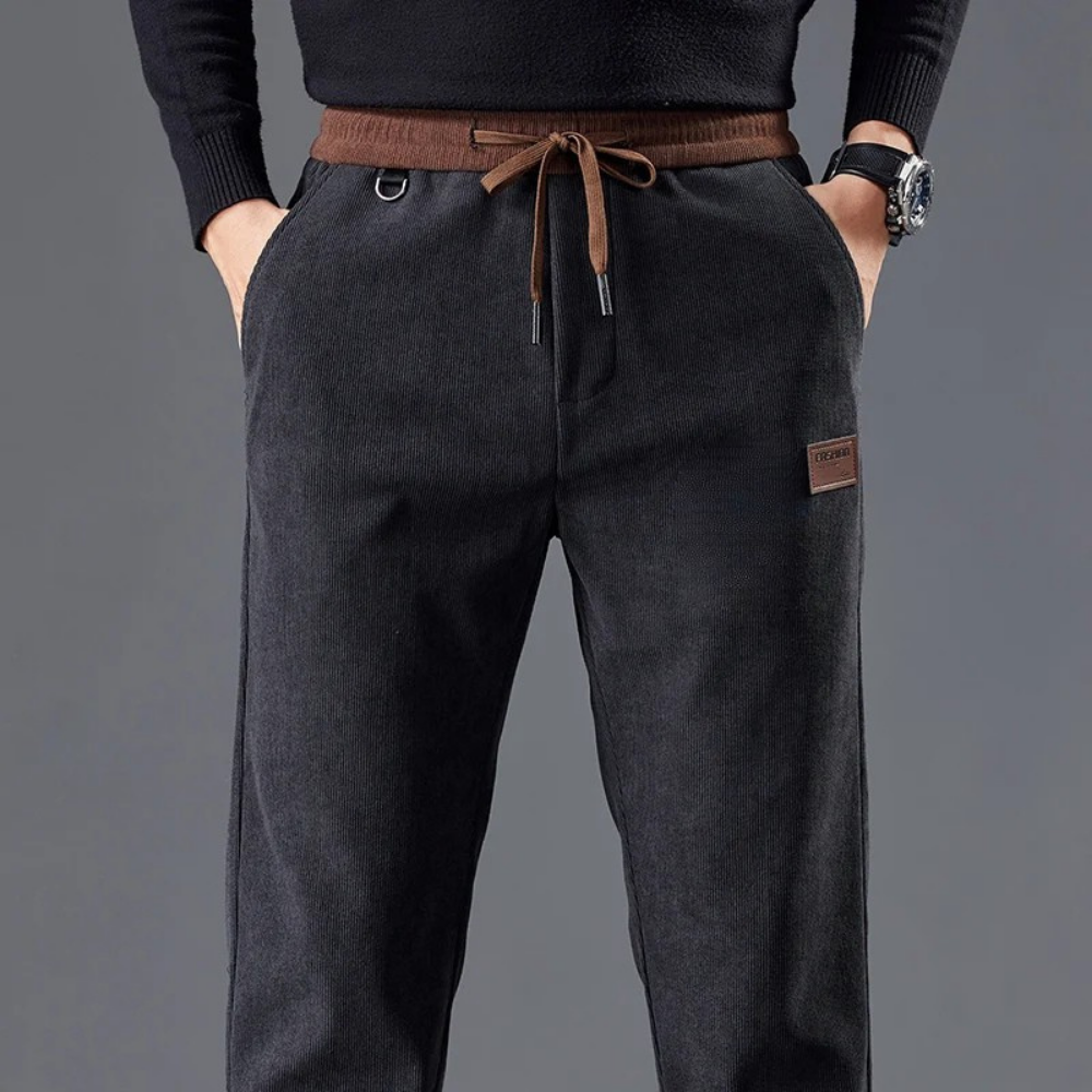 The Harriman Cord | Textured Straight-Leg Trousers