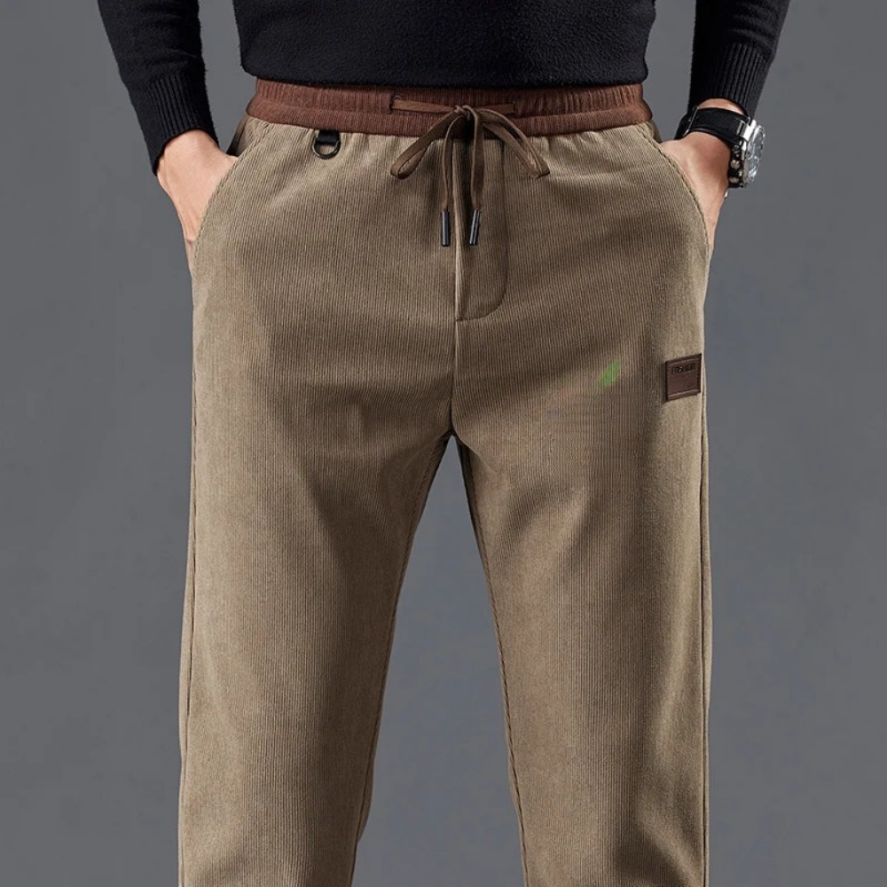 The Harriman Cord | Textured Straight-Leg Trousers