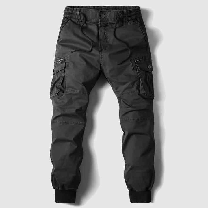 The Alexander Sovereign | Men’s Black Cargo Jogger Pants