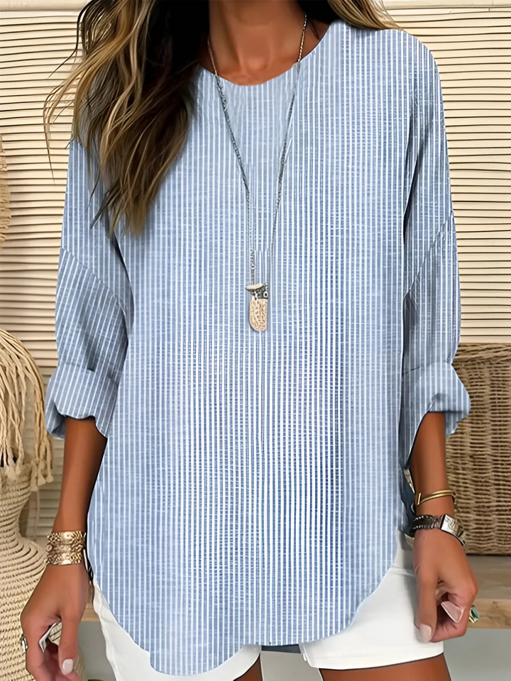 The Tasha Riviera | Trendy Chic Striped Blouse