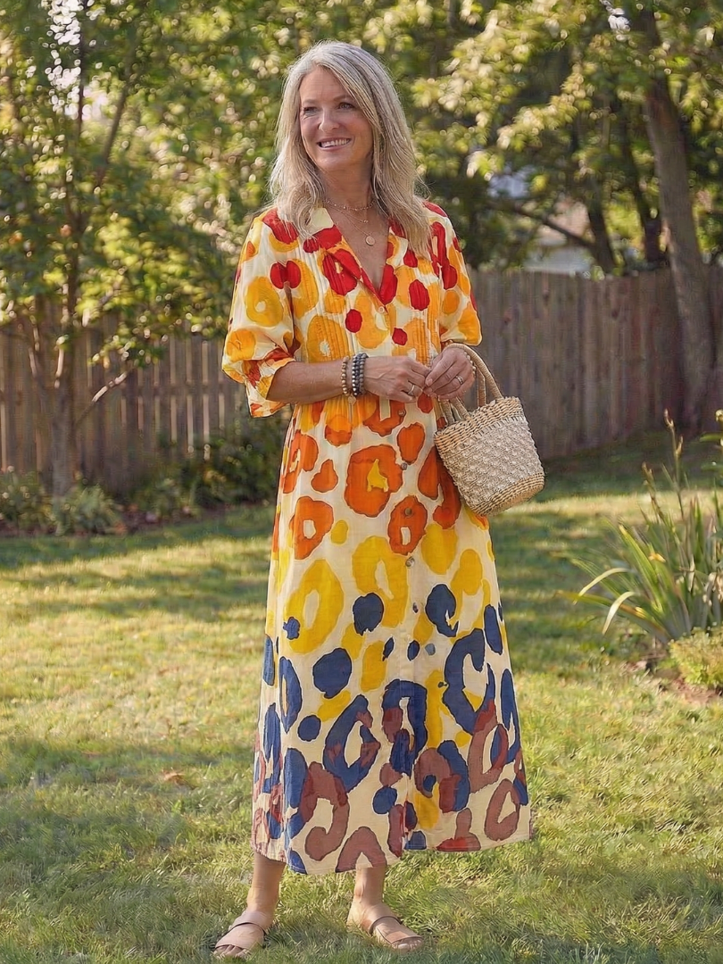 Verelle | Botanical Flow Maxi Dress