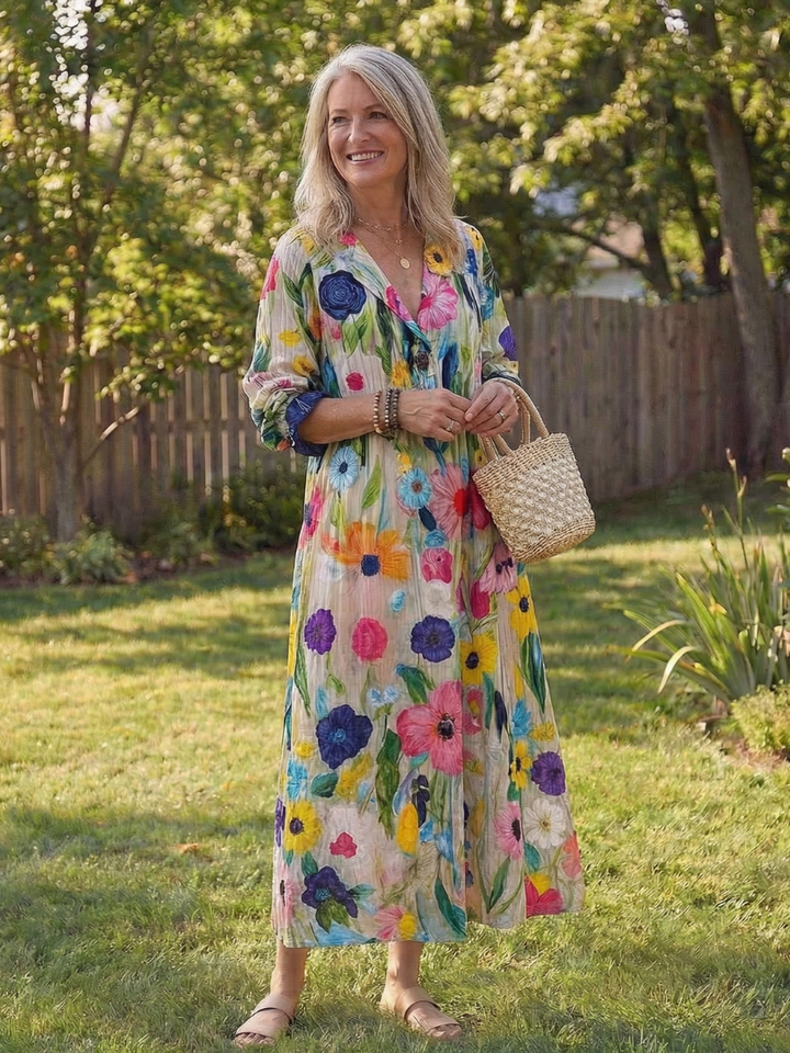 Verelle | Botanical Flow Maxi Dress