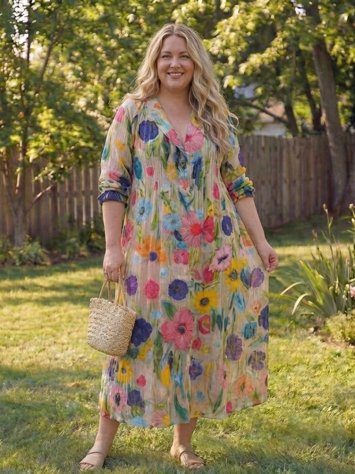 Verelle | Botanical Flow Maxi Dress