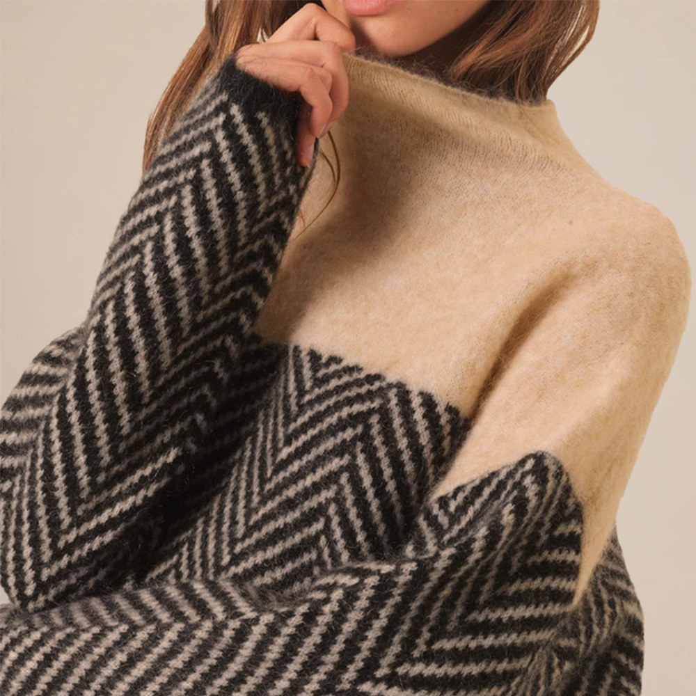 The Charlotte Manor | Women’s Loose Knit High-Collar Sweater
