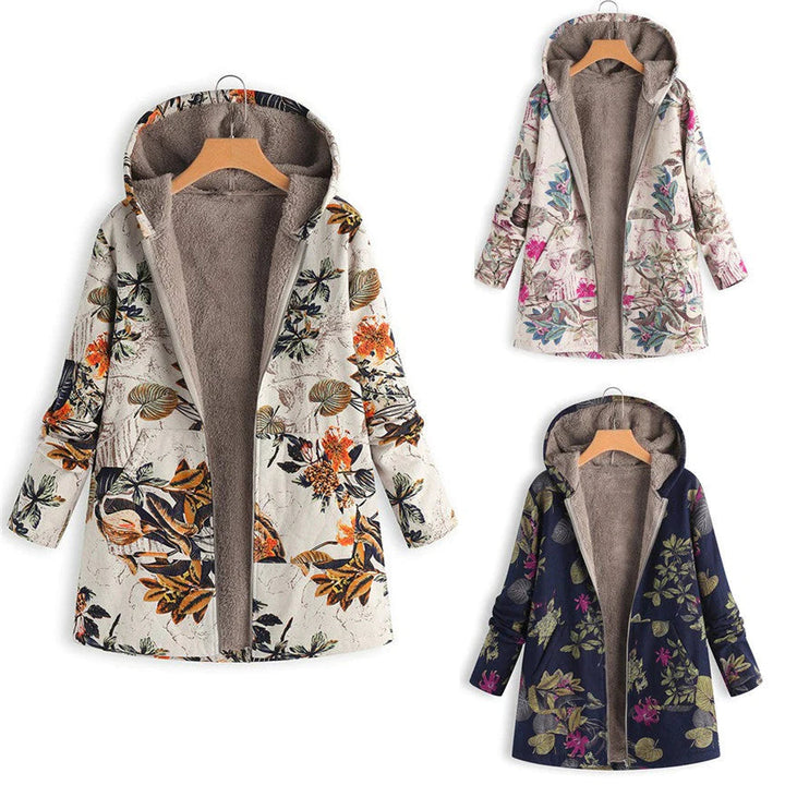 The Casey Botanical | Women’s Winter Floral Hooded Coat