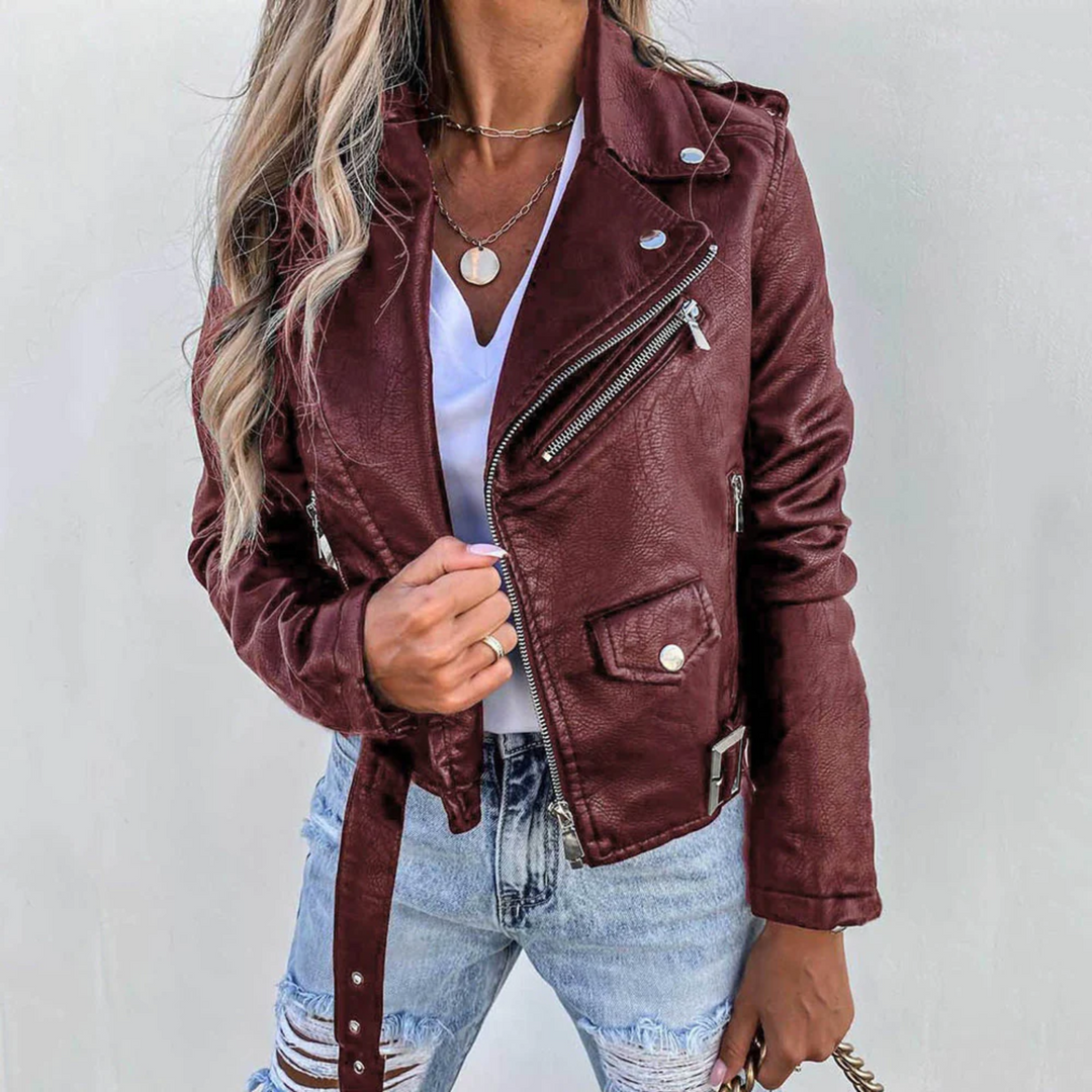 The Catherine Maverick | Women’s Classic Zipper Biker Jacket