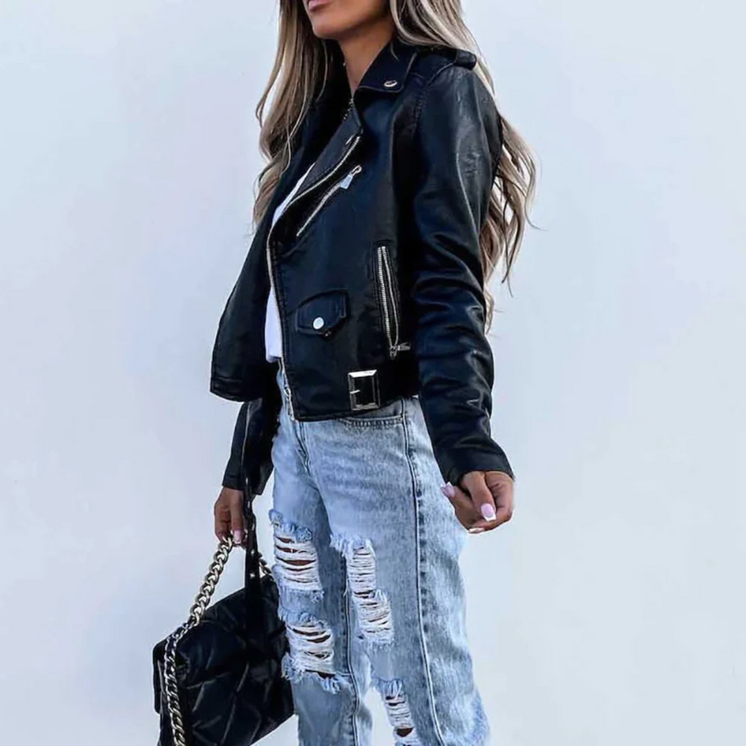 The Catherine Maverick | Women’s Classic Zipper Biker Jacket