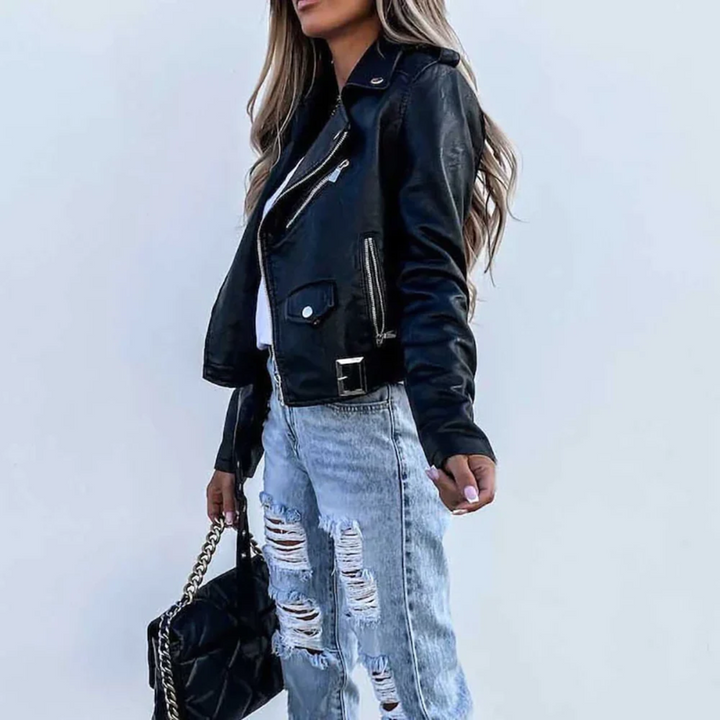 The Catherine Maverick | Women’s Classic Zipper Biker Jacket