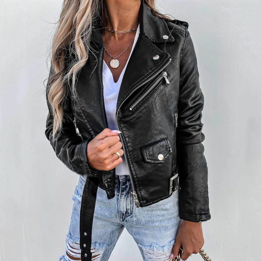 The Catherine Maverick | Women’s Classic Zipper Biker Jacket