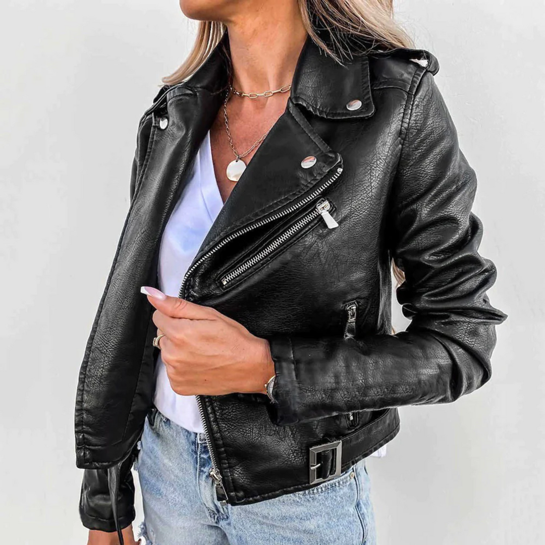 The Catherine Maverick | Women’s Classic Zipper Biker Jacket
