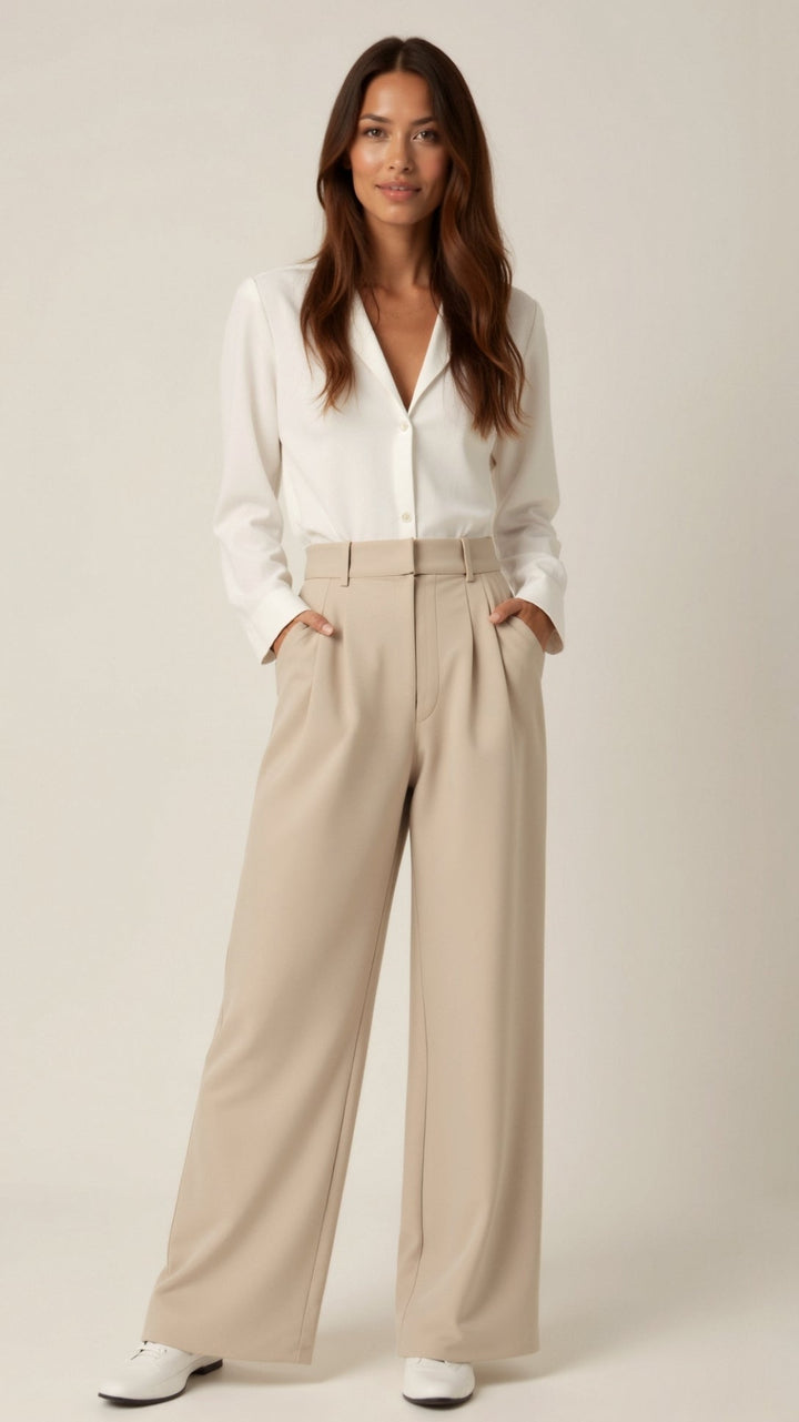 The Elsie Sovereign | Women’s High-Waist Wide-Leg Trousers