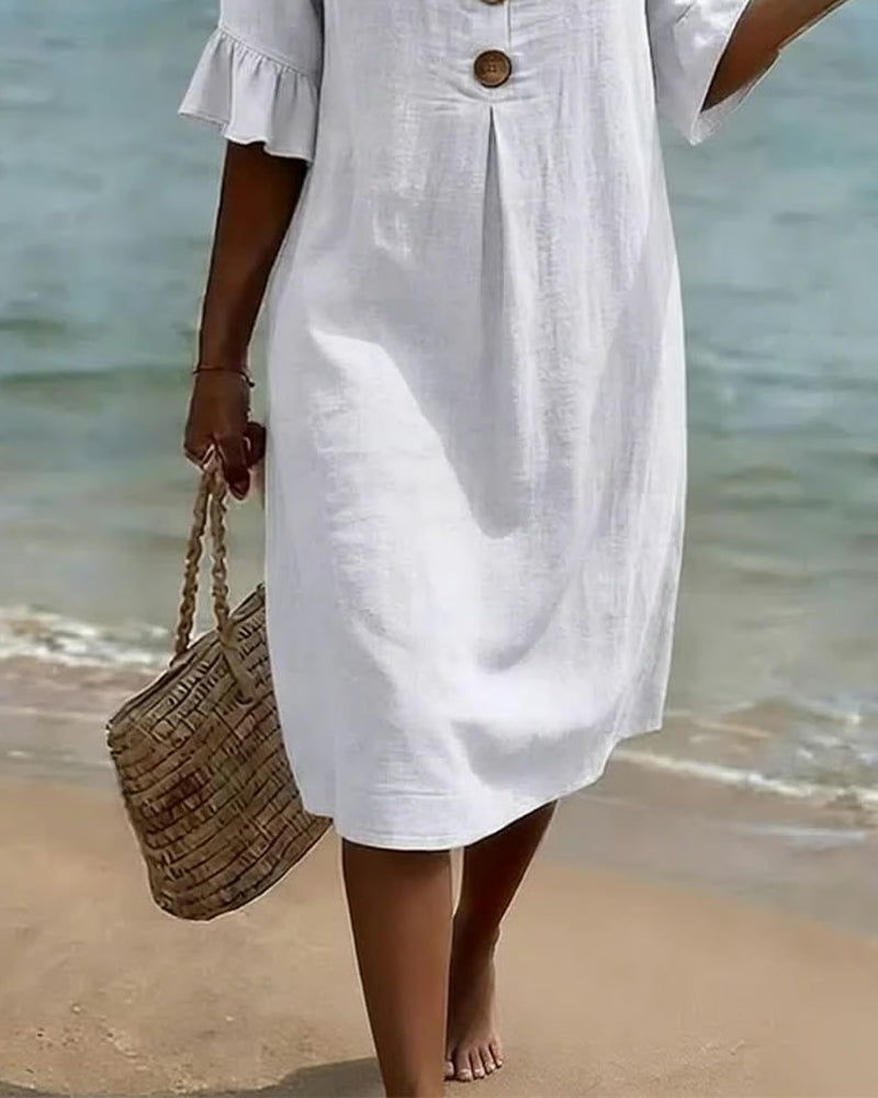 Cleo | Button-Down Cotton Dress