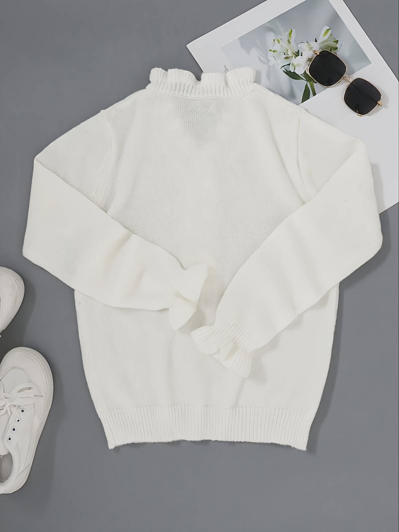 The Darcey Regent | Ruffle Blouse with Decorative Buttons