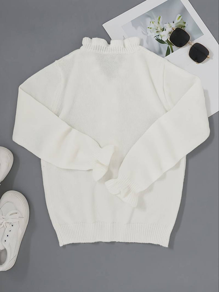 The Darcey Regent | Ruffle Blouse with Decorative Buttons