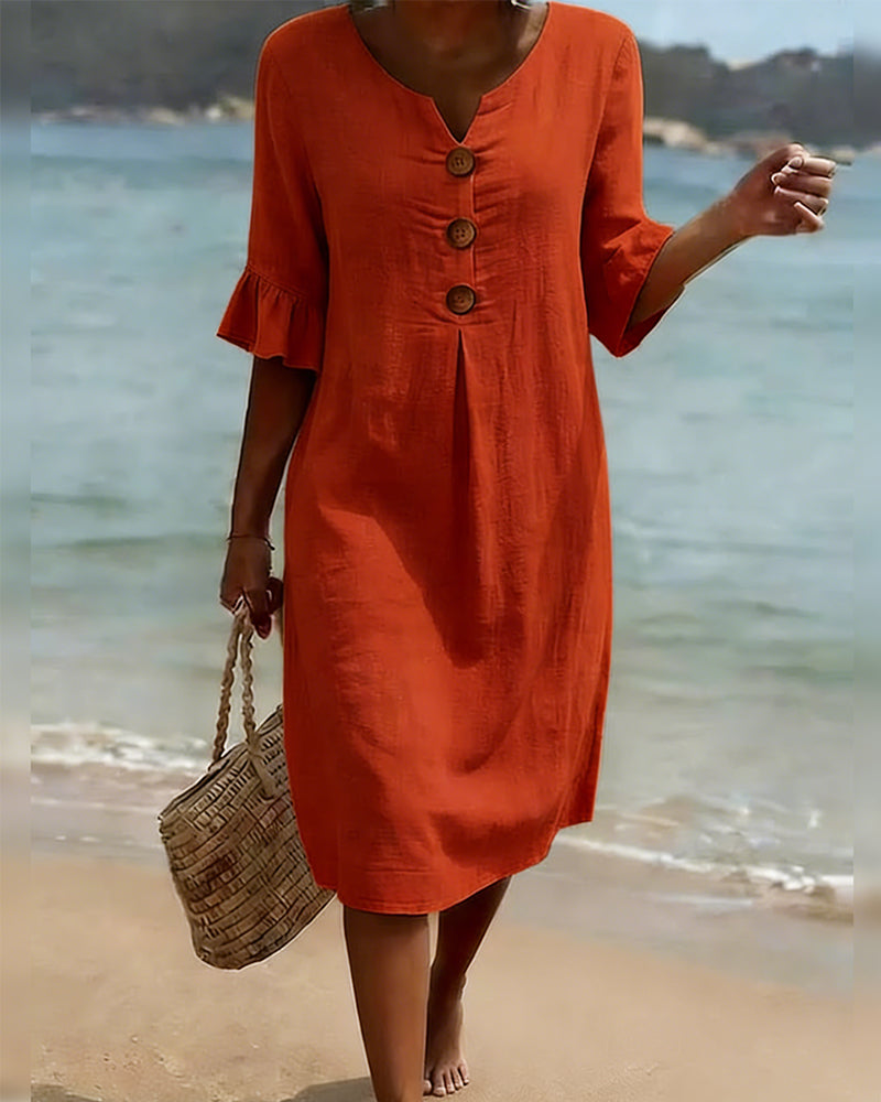 Cleo | Button-Down Cotton Dress