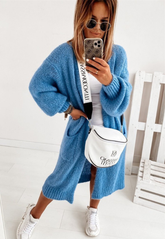 The Demi Serenity | Women’s Cozy Oversized Long Knit Cardigan