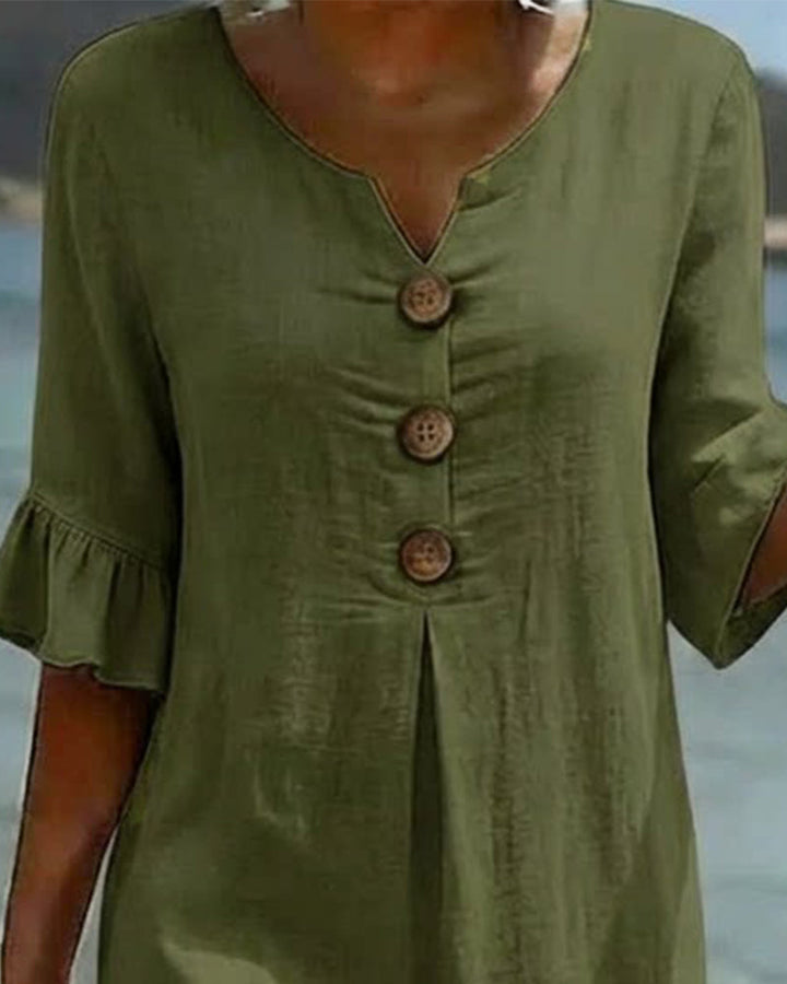 Cleo | Button-Down Cotton Dress