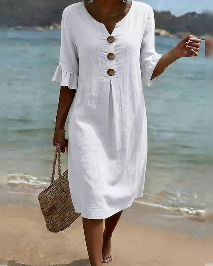 Cleo | Button-Down Cotton Dress