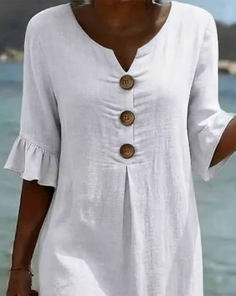 Cleo | Button-Down Cotton Dress