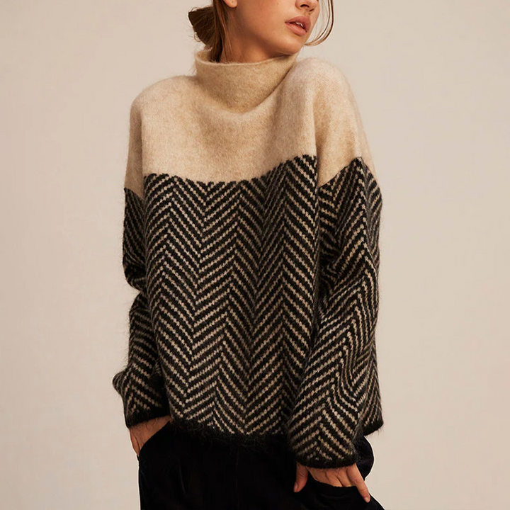 The Charlotte Manor | Women’s Loose Knit High-Collar Sweater
