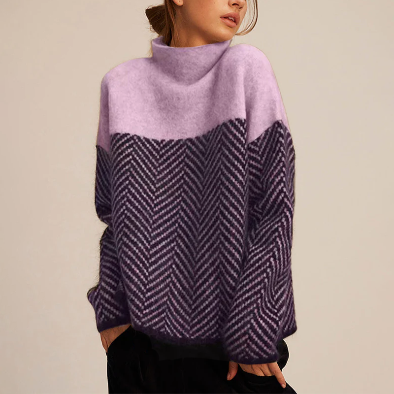 The Charlotte Manor | Women’s Loose Knit High-Collar Sweater