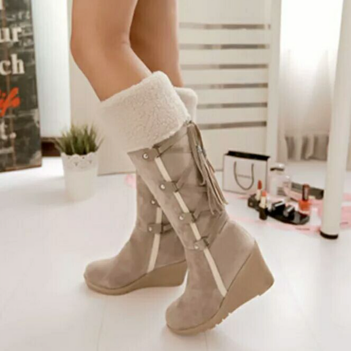 The Daisy Regent | Women’s Fur-Lined Wedge Winter Boots