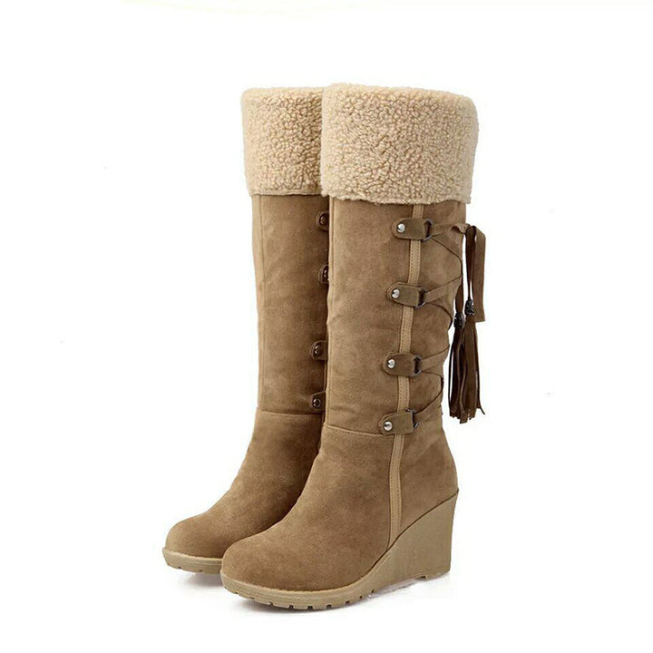 The Daisy Regent | Women’s Fur-Lined Wedge Winter Boots