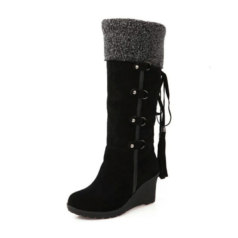 The Daisy Regent | Women’s Fur-Lined Wedge Winter Boots