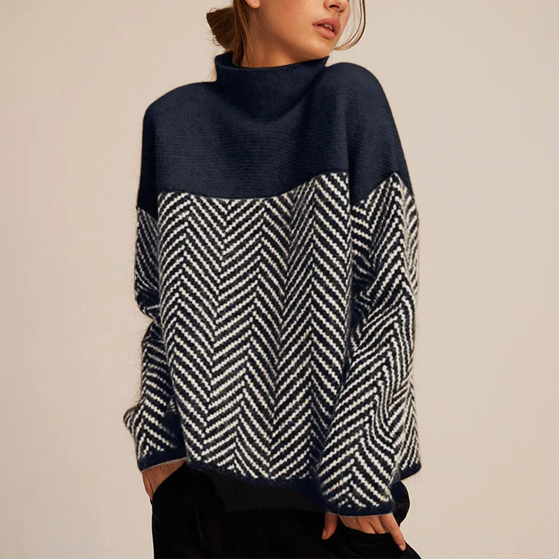 The Charlotte Manor | Women’s Loose Knit High-Collar Sweater