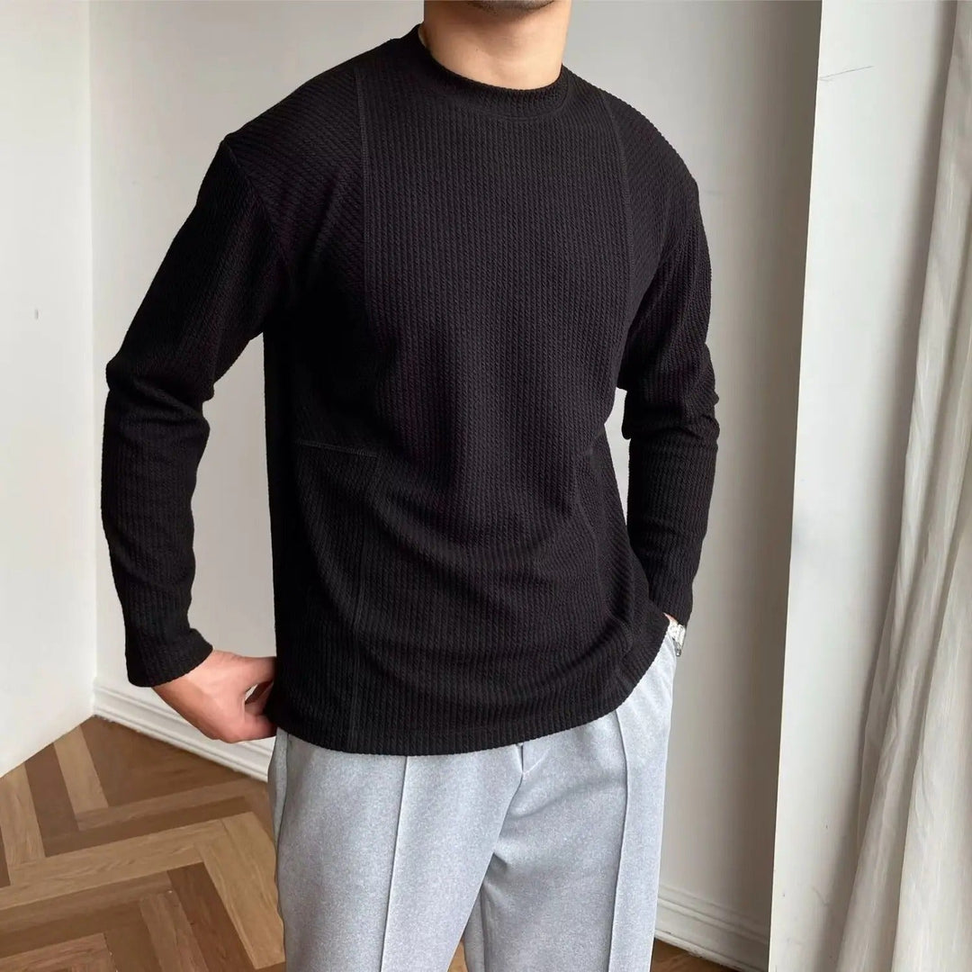 The Ashbourne | Textured Waffle Knit Crew