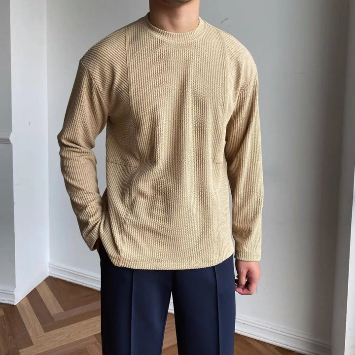 The Ashbourne | Textured Waffle Knit Crew