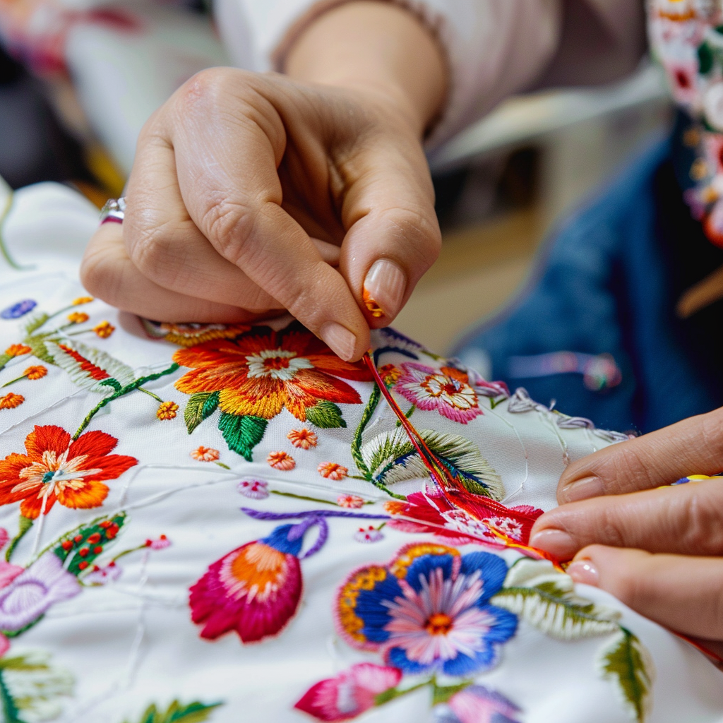 Lyria | Botanical Embroidery Longline Blouse
